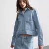 Jeansjacke aus Baumwolle mit aufgesetzten Taschen