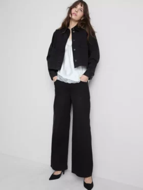 Jeansjacke aus Baumwolle mit aufgesetzten Taschen
