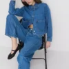 Jeansjacke aus Baumwolle mit aufgesetzten Taschen