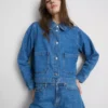 Jeansjacke aus Baumwolle mit aufgesetzten Taschen