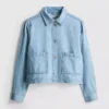Jeansjacke aus Baumwolle mit aufgesetzten Taschen