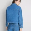 Jeansjacke aus Baumwolle mit aufgesetzten Taschen