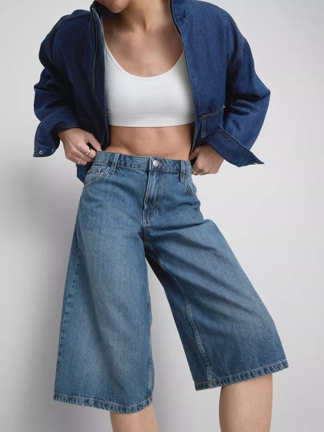 Jeansshorts aus Baumwoll-Denim
