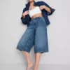 Jeansshorts aus Baumwoll-Denim