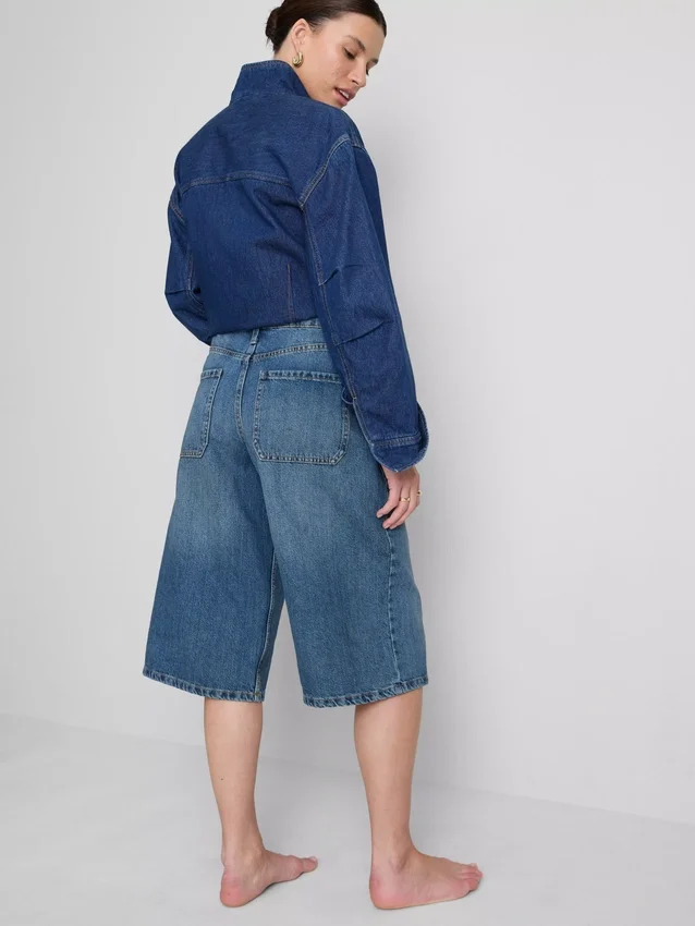 Jeansshorts aus Baumwoll-Denim