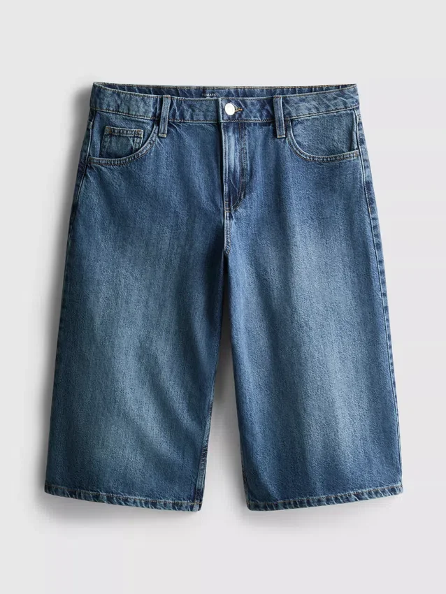 Jeansshorts aus Baumwoll-Denim