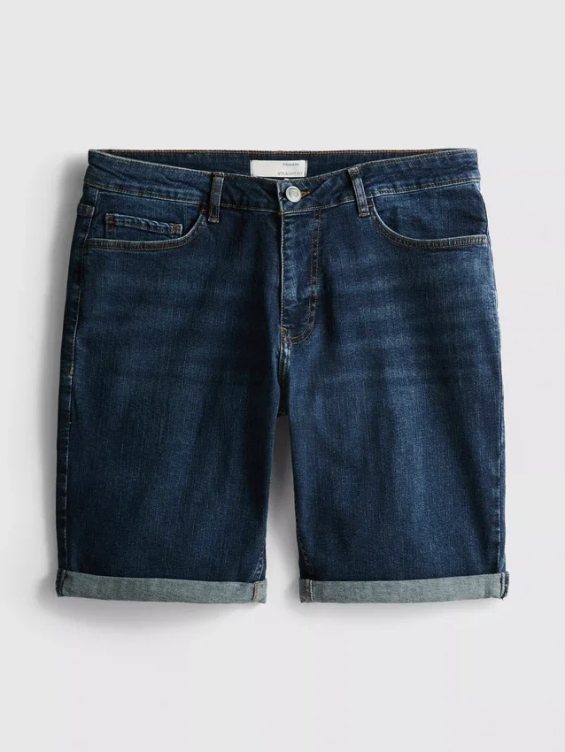 Jeansshorts in gerader Passform