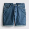 Jeansshorts in gerader Passform