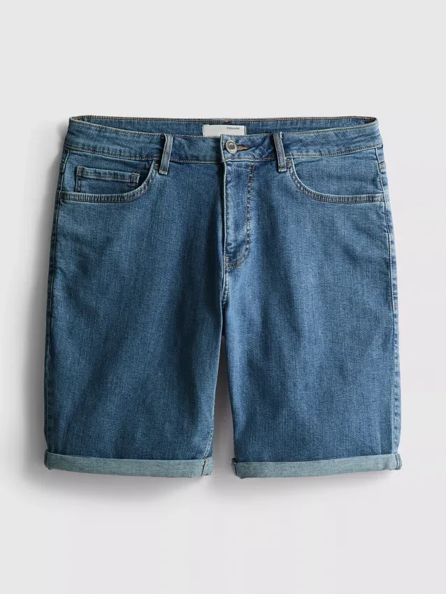 Jeansshorts in gerader Passform
