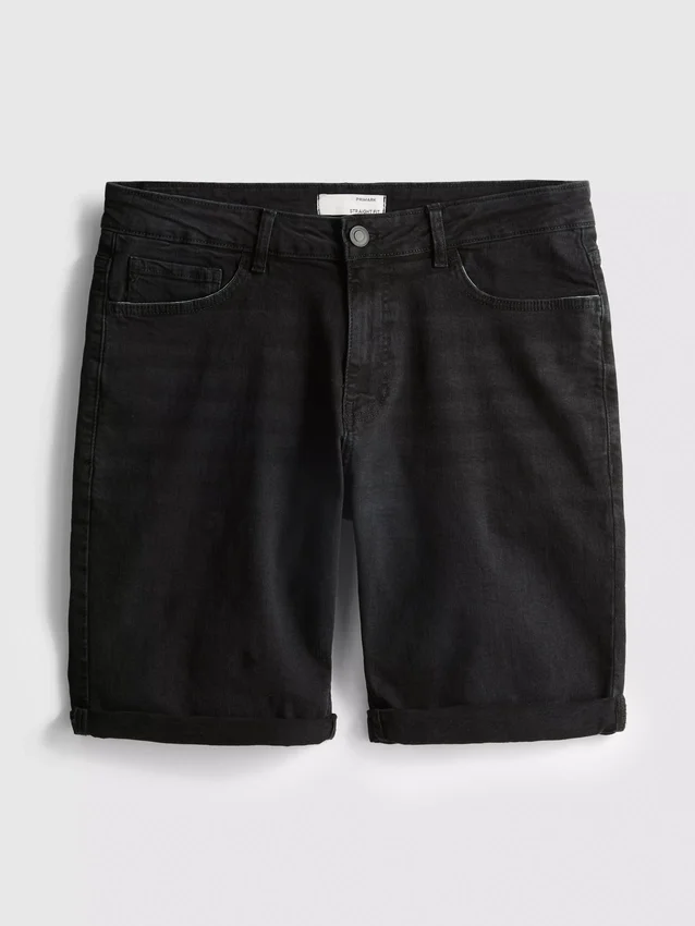 Jeansshorts in gerader Passform