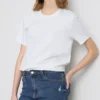 Jeansshorts mit mittlerem Bund und Umschlag