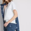 Jeansshorts mit mittlerem Bund und Umschlag
