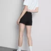 Jeansshorts mit mittlerem Bund und Umschlag