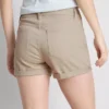Jeansshorts mit mittlerem Bund und Umschlag