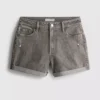 Jeansshorts mit mittlerem Bund und Umschlag