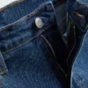 Jeansshorts mit mittlerem Bund und Umschlag