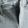 Jeansshorts mit mittlerem Bund und Umschlag