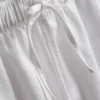 Jeansshorts mit Rüschen am Saum