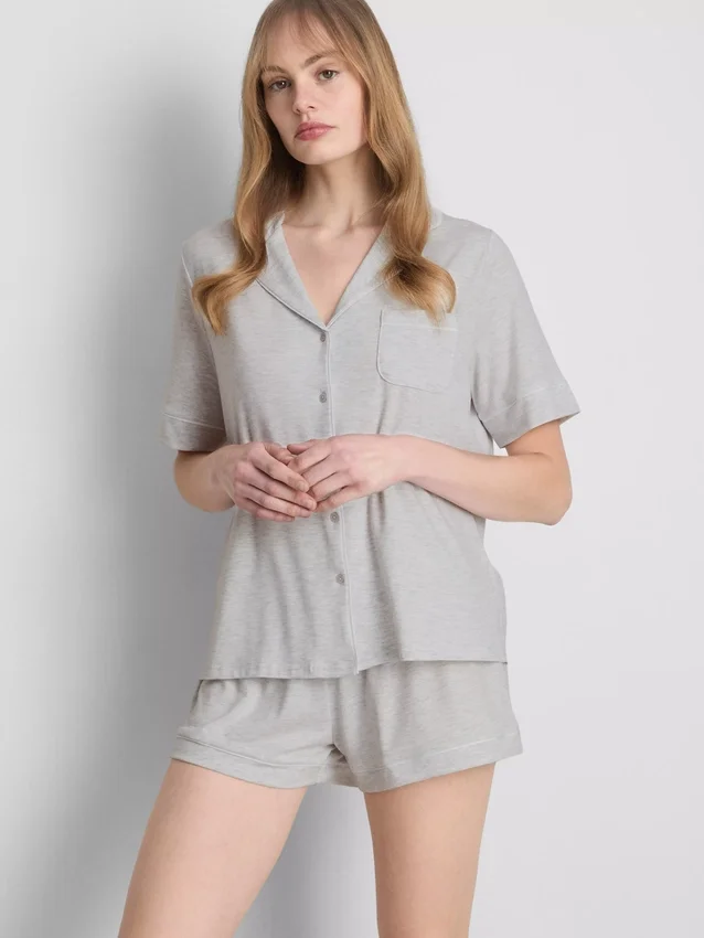 Jersey-Boyfriend-Schlafanzug mit kurzen Shorts