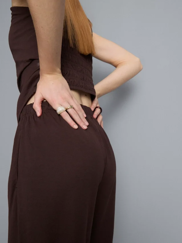Jersey-Hose mit weitem Bein