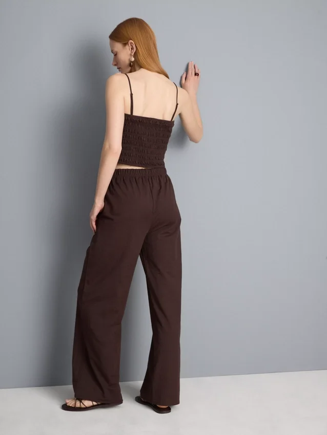 Jersey-Hose mit weitem Bein