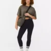 Jersey-Leggings mit hoher Taille