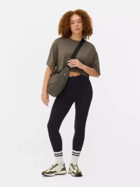 Jersey-Leggings mit hoher Taille