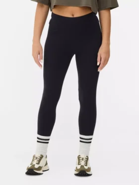 Jersey-Leggings mit hoher Taille