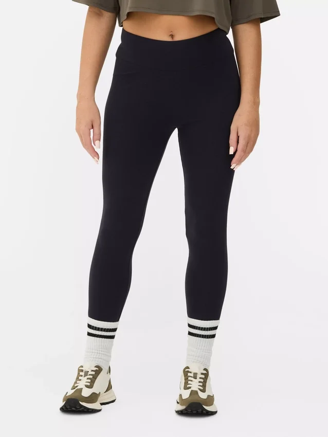 Jersey-Leggings mit hoher Taille