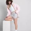 Jersey-Shorts mit Knopfdetails aus baumwollreichem Material