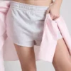 Jersey-Shorts mit Knopfdetails aus baumwollreichem Material
