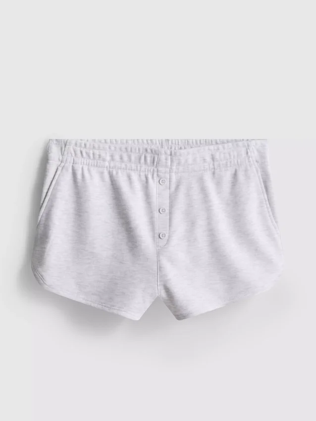 Jersey-Shorts mit Knopfdetails aus baumwollreichem Material