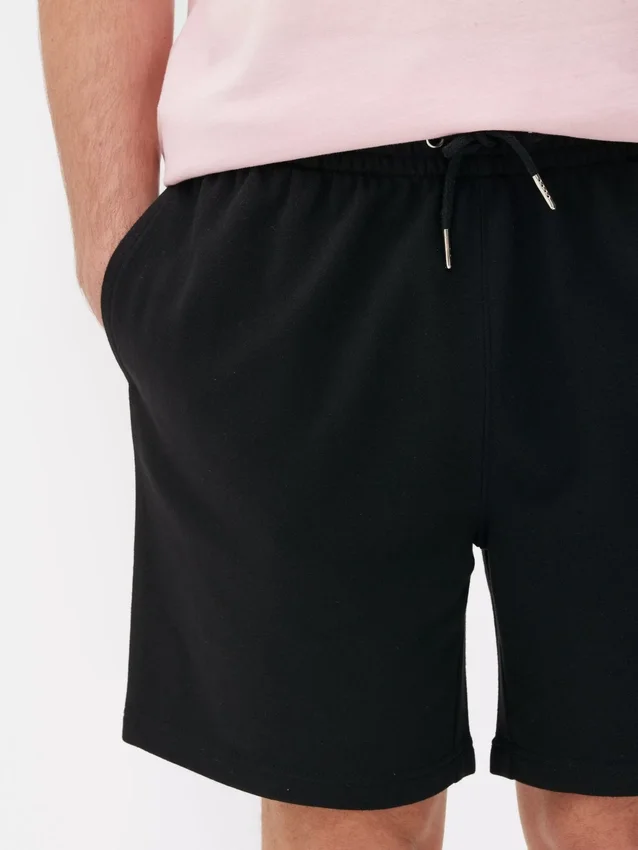 Jersey-Shorts mit Kordelzug