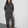 Jogginghose aus Baumwollmischung mit bedrucktem Bündchen