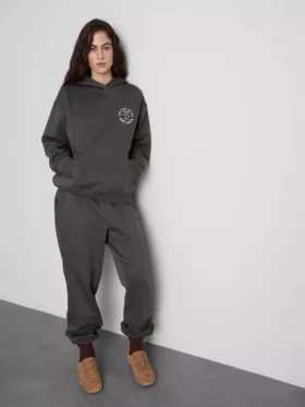 Jogginghose aus Baumwollmischung mit bedrucktem Bündchen