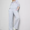 Jogginghose aus Baumwollmischung mit weitem Bein