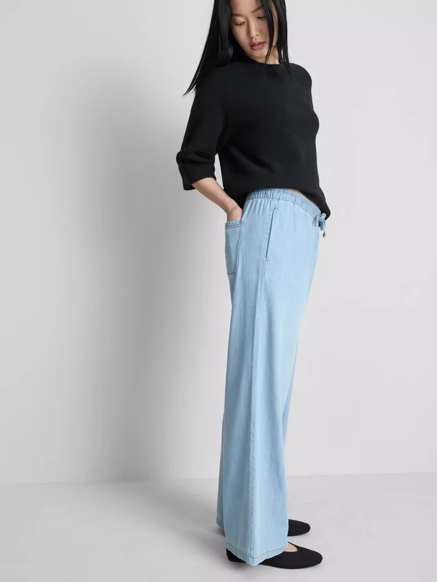 Jogginghose aus Denim mit geradem Bein