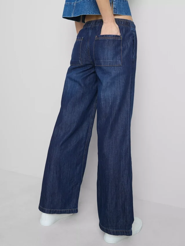 Jogginghose aus Denim mit geradem Bein