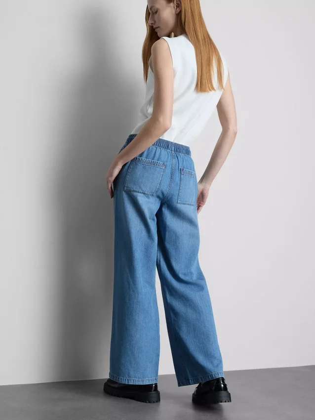 Jogginghose aus Denim mit geradem Bein