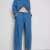 Jogginghosen aus Baumwoll-Denim mit konischer Passform