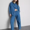 Jogginghosen aus Baumwoll-Denim mit konischer Passform
