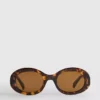 Klobige ovale Sonnenbrille
