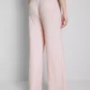 Knautschige Hose mit geradem Bein und Kordelzug