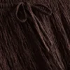 Knautschige Hose mit geradem Bein und Kordelzug