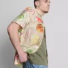 Kurzarm-Hemd mit Knöpfen und «Tropical Postcard»-Motiv