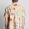 Kurzarm-Hemd mit Knöpfen und «Tropical Postcard»-Motiv