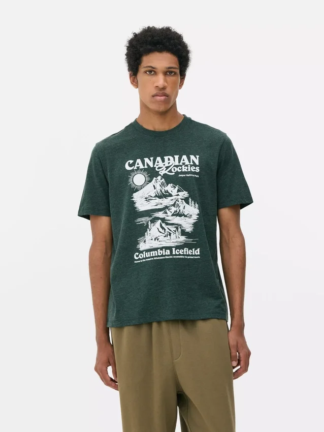 Kurzarm-T-Shirt «Canadian Rockies»