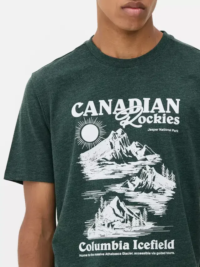 Kurzarm-T-Shirt «Canadian Rockies»