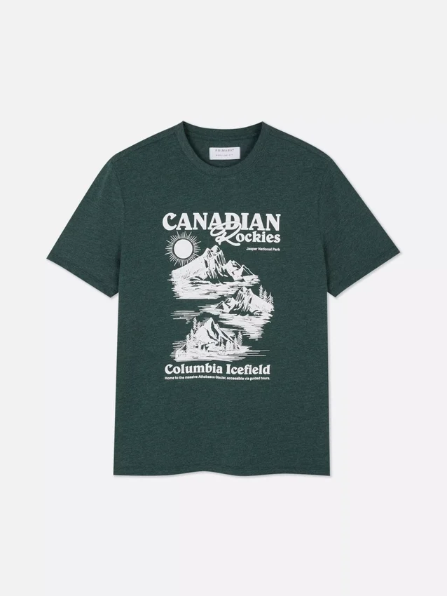Kurzarm-T-Shirt «Canadian Rockies»