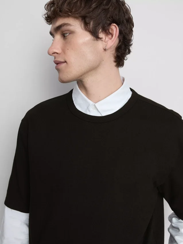 Kurzarm-T-Shirt in lockerer Passform